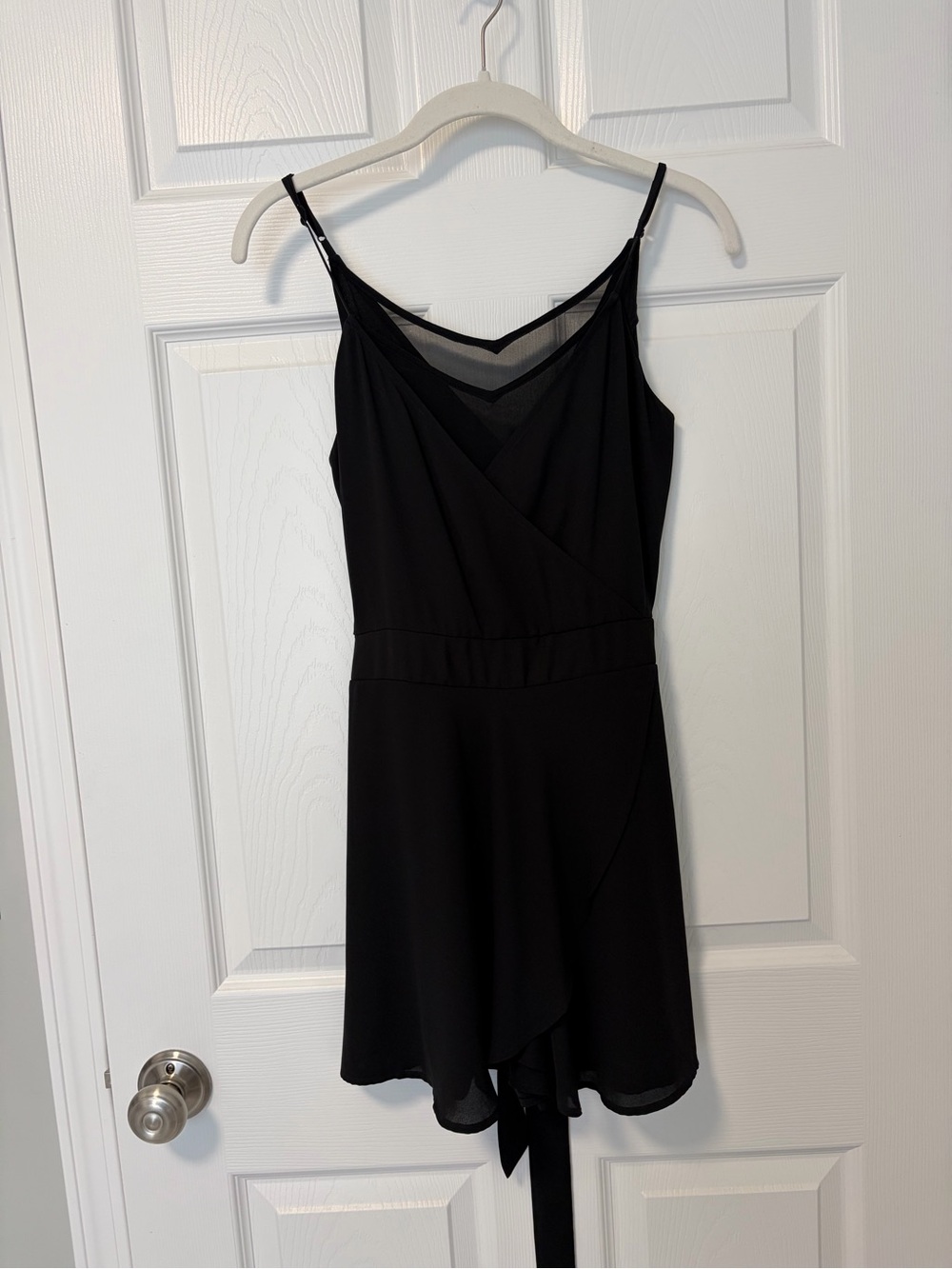 Express Black V-Neck Mini Slip Dress